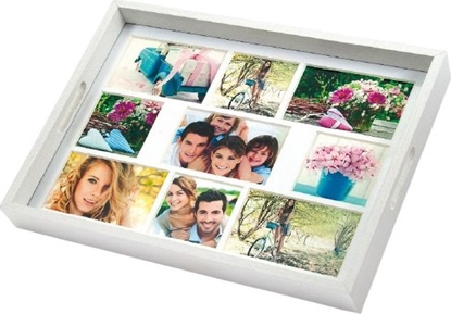 Изображение ZEP Photo Tray white       45x35 Wooden Photo Tray 9 Photos W006