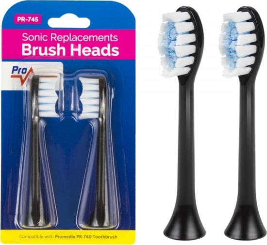 Picture of Kocówka ProMedix Zestaw zapasowych szczoteczek do PR-740, 2 szt. czarne (PR-745 B)