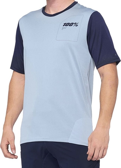 Picture of 100% Koszulka mska Ridecamp Jersey light slate navy r. M