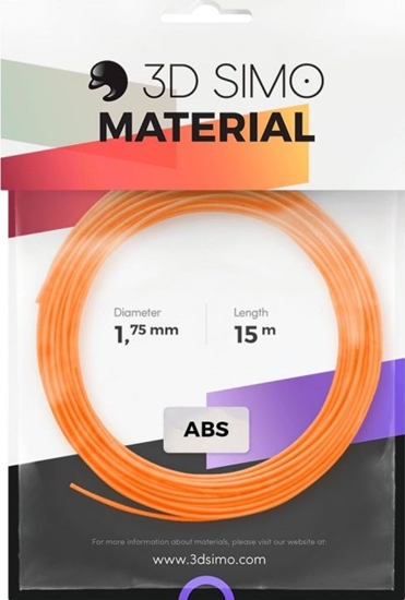 Изображение 3DSimo Filament ABS Zestaw kolorów - pomarańczowa, czarna, biała (G3D3009)