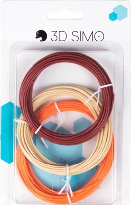 Изображение 3DSimo Filament PLA Zestaw kolorów - brązowy, skóra, pomarańczowy (G3D3107)