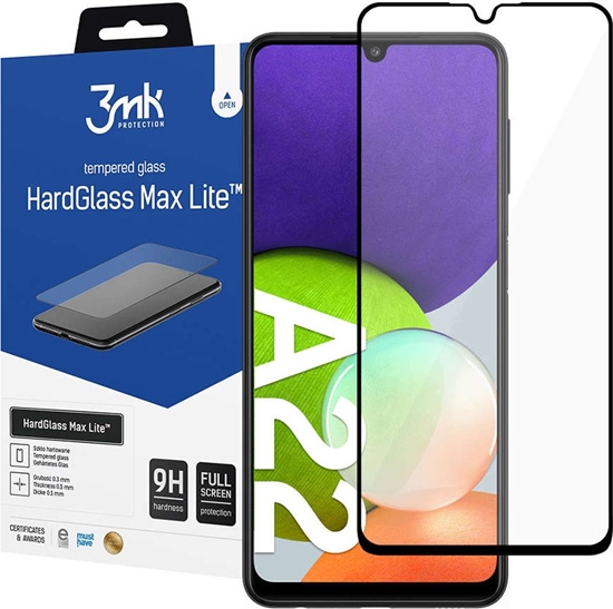 Picture of 3MK 3mk Szko hartowane HardGlass Max Lite do Samsung Galaxy A22 4G Black