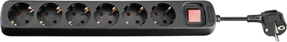 Изображение Listwa zasilajca MicroConnect 6 gniazd 1.8 m czarna (GRU006B)