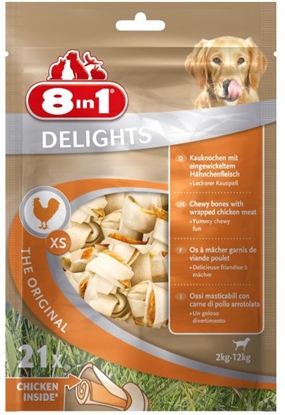 Attēls no 8in1 Przysmak 8in1 Delights Bones XS - Torebka 21 szt.