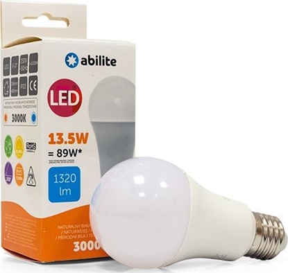 Picture of Abilite ARÓWKA LED ABILITE KLASYCZNA MLECZNA B.CIEPA E27 13,5W/230V 1320LM A60