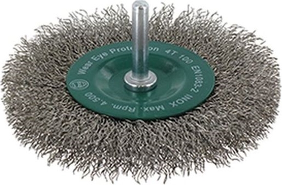 Picture of Abraboro Szczotka tarczowa 100x12 mm ABRABORO - drut falisty, trzpie, INOX