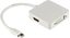 Attēls no Adapter AV Deltaco DisplayPort Mini - DisplayPort - HDMI - DVI biały (DELTACO DP-MULTI1 - videoadapter - Displ)