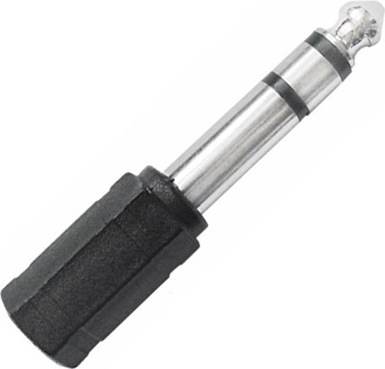 Picture of Adapter AV LechPol Jack 6.3mm - Jack 3.5mm czarny (ZLA0285)