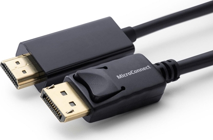 Attēls no Kabel MicroConnect DisplayPort - HDMI 3m czarny (MC-DP-HDMI-300)