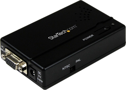 Изображение Adapter AV StarTech Composite Video - S-Video - D-Sub (VGA) czarny (VGA2VID)