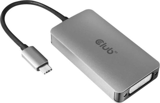 Изображение Adapter USB Club 3D USB-C - DVI Srebrny  (CAC-1510)