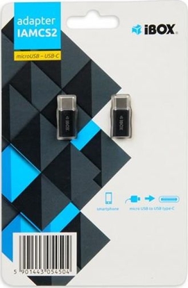 Attēls no Adapter USB iBOX USB-C - microUSB Czarny  (IAMCS2)