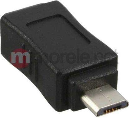 Attēls no Adapter USB InLine microUSB - miniUSB Czarny  (31602)