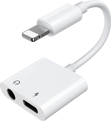 Attēls no Adapter USB Joyroom Lightning - Jack 3.5mm + Lightning Biay  (6956116718978)
