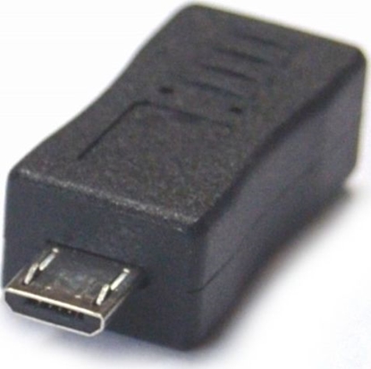 Attēls no Adapter USB microUSB - miniUSB Czarny  (7608)