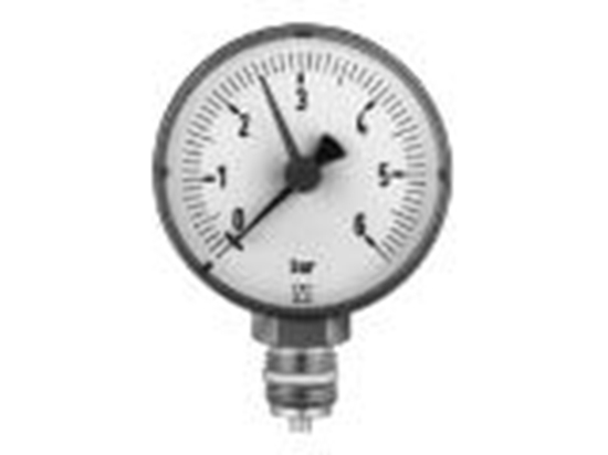 Изображение Afriso Manometr grzewczy RF 63 AX Ø=63mm 0-6bar 1/4" Kl. 2,5 - 63513