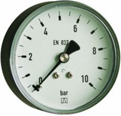 Изображение Afriso Manometr grzewczy RF 63 ax,fi63 mm, 0÷2,5 bar, G1/4'' ax, kl. 2,5 (63536)