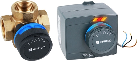 Изображение Afriso Zestaw regulacyjny ProClick: 4-drogowy obrotowy zawór mieszajcy ARV 484 ProClick, z siownikiem elektrycznym ARM 343 ProClick (TG.AF-1348444)