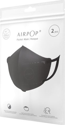 Attēls no AirPOP Maseczka ochronna AirPOP Pocket Mask NV 2szt czarny/black
