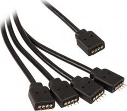 Attēls no Akasa Zestaw kabli, 0.5m, Czarny (MOLE-053)