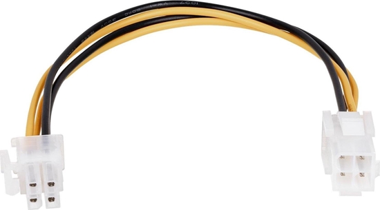 Picture of Akyga ATX/EPS 4-pin - ATX/EPS 4-pin, 0.23m, Czarno-óty (AK-CA-78)