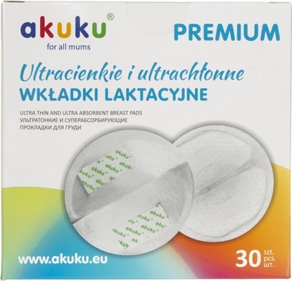 Picture of Akuku Akuku Wkładki laktacyjne ultracienkie i ultrachłonne - 30 sztuk