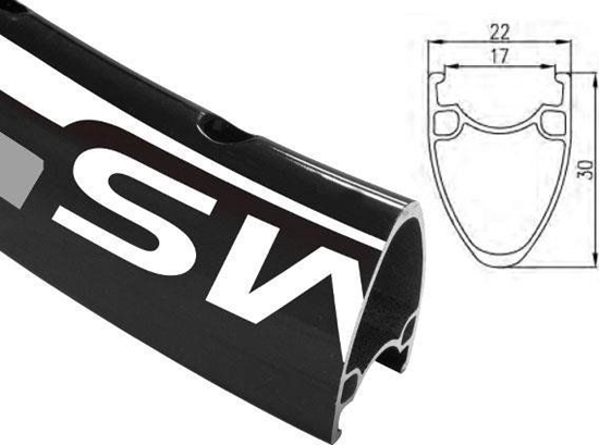 Picture of Alexrims Obrcz szosa ALEXRIMS ATD550 700x32otw. Tubeless Ready H.tarczowy czarna