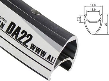 Picture of Alexrims Obrcz szosa DA22 700x28otw. bok CNC czarna (ALX-DA2228S)