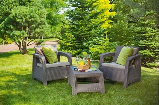 Picture of Allibert Zestaw mebli ogrodowych CORFU II WEEKEND - grafitowy