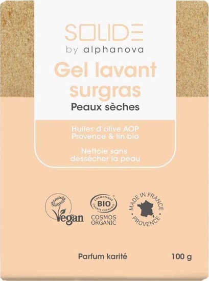 Picture of ALPHANOVA SOLIDE Alphanova Solide, Delikatna kostka myjca do twarzy i ciaa, sucha skóra, 100g