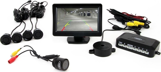 Picture of AMiO 01100 Zestaw czujników 4 sensory czarne TFT 4,3 z kamer Night Vision 301