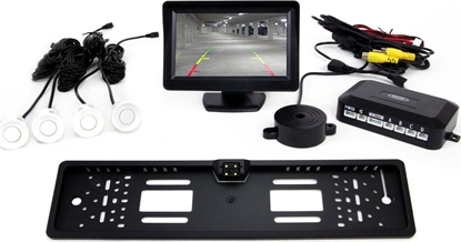 Picture of AMiO 01551 Zestaw czujników 4 sensory biae TFT 4,3 z kamer 402 w ramce rejestracji