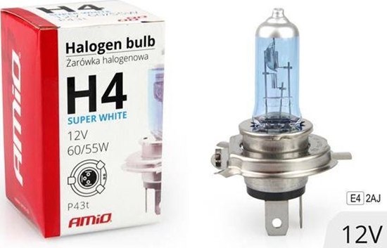 Picture of AMiO arówka halogenowa H4 12V 60/55W filtr UV (E4) Super White
