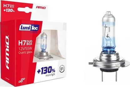 Picture of AMiO Zestaw arówek halogenowych H7 12V 55W LumiTec LIMITED +130% DUO BOX