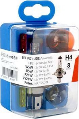 Attēls no AMiO Zestaw arówek i bezpieczników 8 szt H4