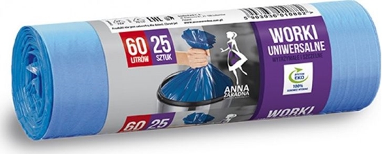 Picture of Anna Zaradna Worki na mieci uniwersalne ANNA ZARADNA, 60l, 25szt., niebieskie