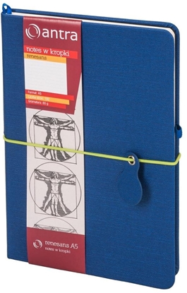 Picture of Antra Notes A5 Kropki Renesans Granatowy