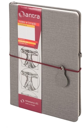 Picture of Antra Notes A5 Kropki Renesans Szary ANTRA - 280234