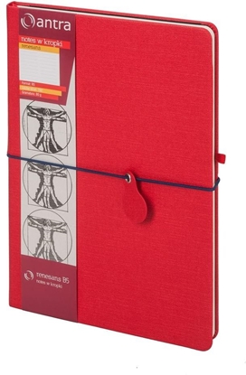 Picture of Antra Notes B5 Kropki Renesans Czerwony