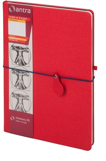 Picture of Antra Notes B5 Kropki Renesans Czerwony