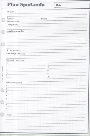 Picture of Antra Wkad do organizera A5 Plan spotka (270047)
