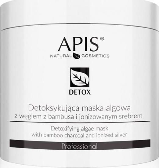 Изображение Apis APIS Detox Algae Mask detoksykujca maska algowa z wglem z bambusa i jonizowanym srebrem 200g