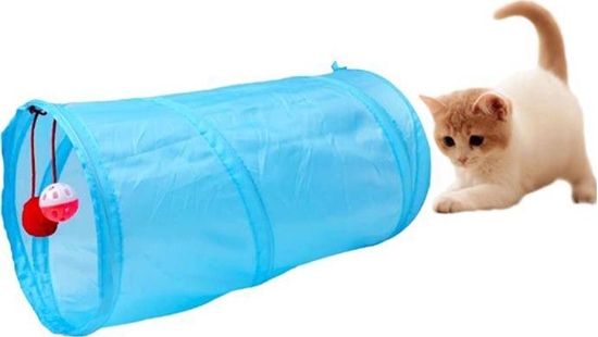 Picture of Aptel ZW8A TUNEL DLA KOTA ROZKADANY ZABAWKA dugo 50cm niebieski