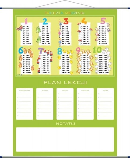 Picture of Artglob Plan lekcji - tabliczka mnożenia, plansza edu.
