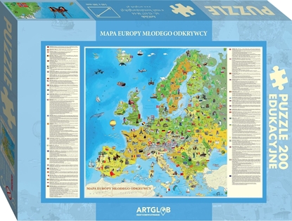 Attēls no Artglob Puzzle 200 - Europa Młodego Odkrywcy