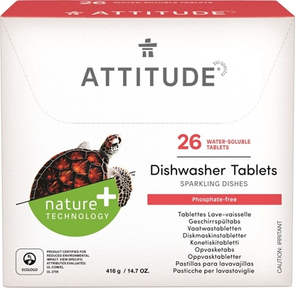 Picture of Attitude Tabletki do zmywarki Rozpuszczalne saszetki (26 szt), 520 g