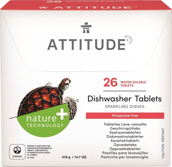 Изображение Attitude Tabletki do zmywarki Rozpuszczalne saszetki (26 szt), 520 g