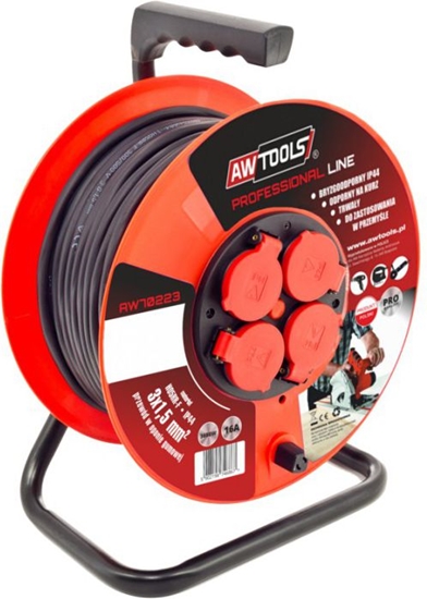 Picture of AWTools Przeduacz bben 50m 3x2,5mm 16A / 3680W / IP44 (AW70227)