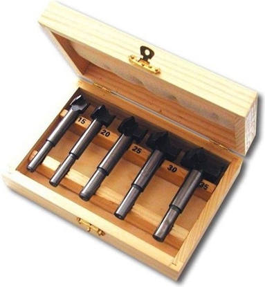 Picture of AWTools Skowniki wierta cylindryczne do drewna 15 - 35mm 5szt (AW40511)