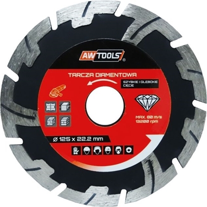 Изображение AWTools Tarcza diamentowa szybkie gbokie cicie 125 x 22,2mm (AW46125)